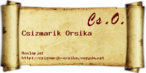 Csizmarik Orsika névjegykártya